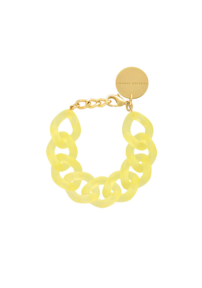 Bracelet Flat Chain Iced Yellow - Vanessa Baroni