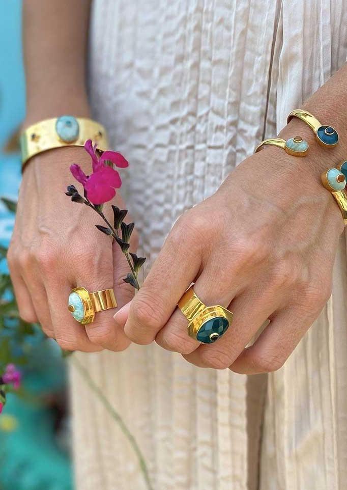Bague Multipierres "Zia"