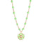 Flower Necklace Rose Gold Diamond And Anise Resins 42cm