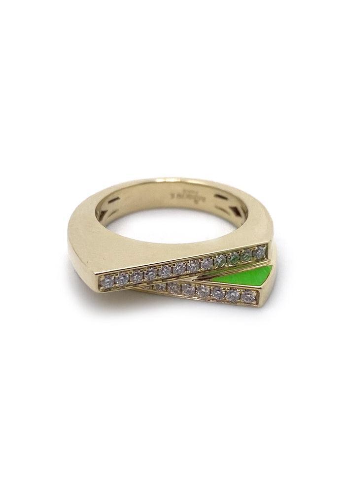 Bague Handcuff Vert - Rainbow K Paris