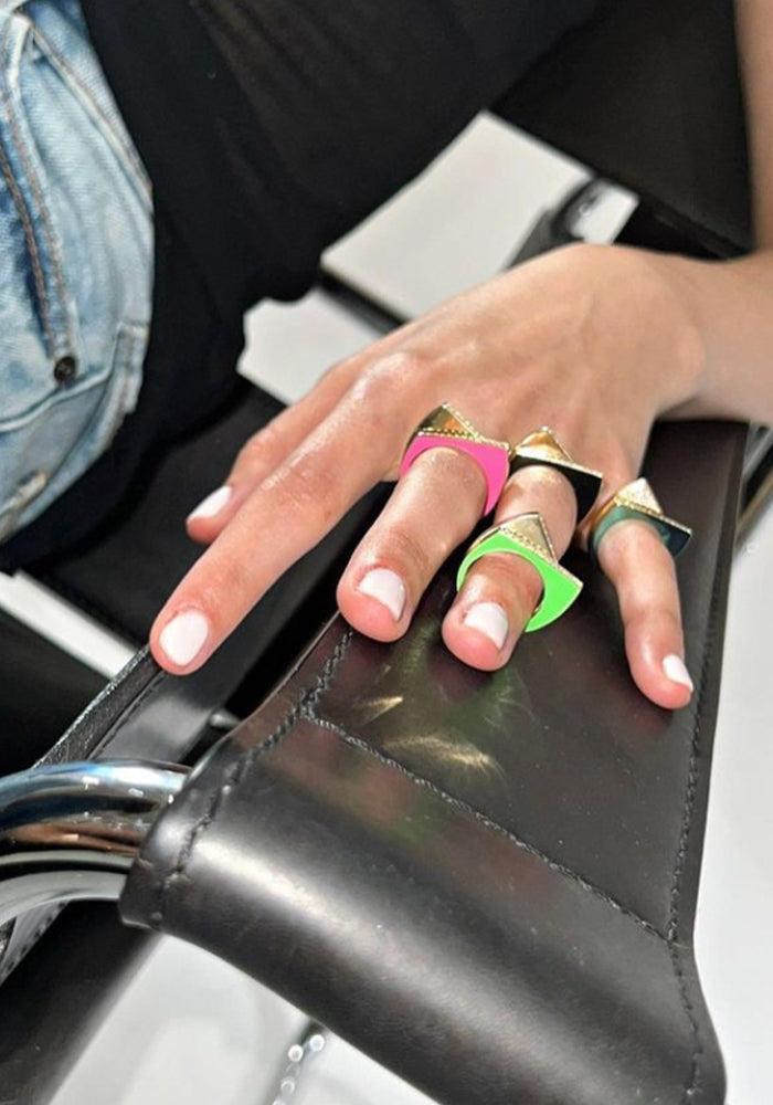 Bague Handcuff Vert - Rainbow K Paris