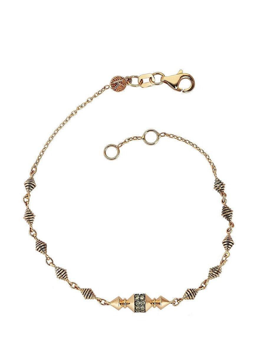 Bracelet "Balcony" Or 14 Carats et Diamant Champagne