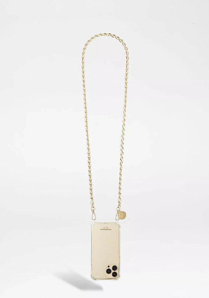 Bijoux De Téléphone Lou Blanc Et Doré - La Coque Française