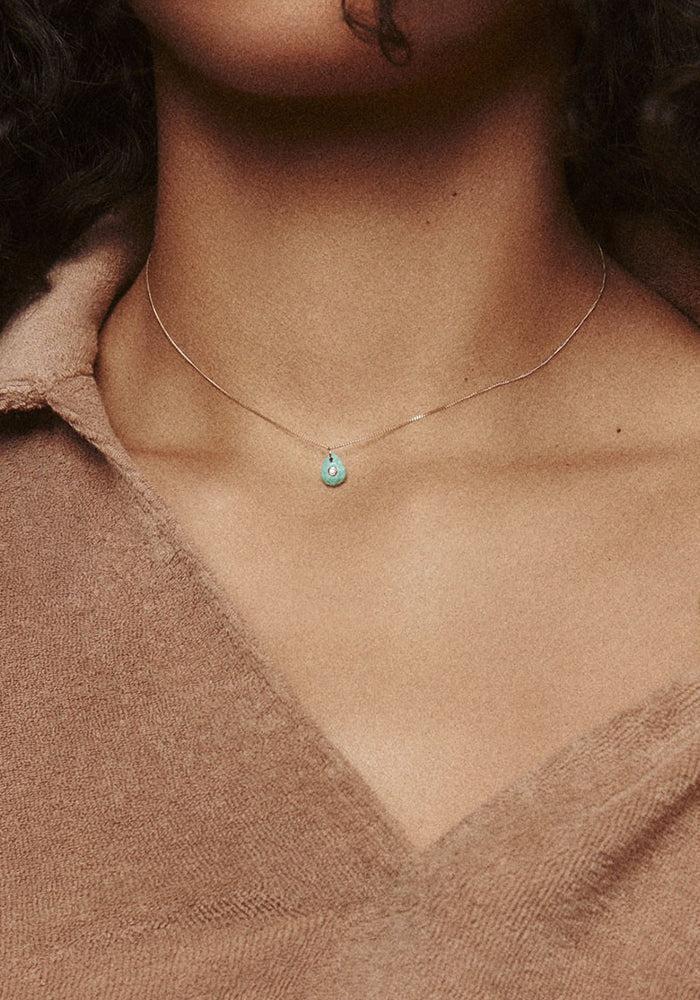 Collier Orso Petit Modèle Turquoise - Pascale Monvoisin