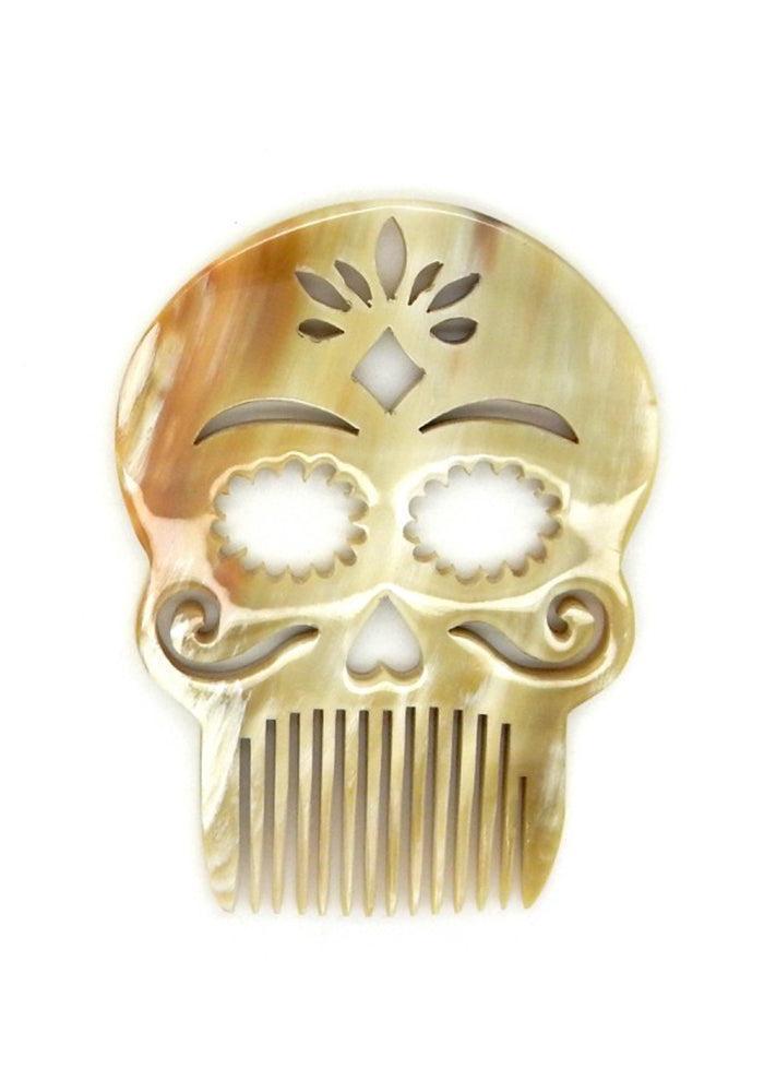 Mexican Skull Horn Mustache Comb
