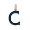 Dark Green Nano Letter C Initial Pendant