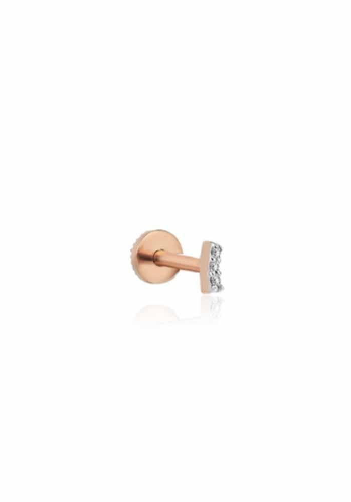Boucle D'Oreille Piercing "Arc" Diamants Blancs