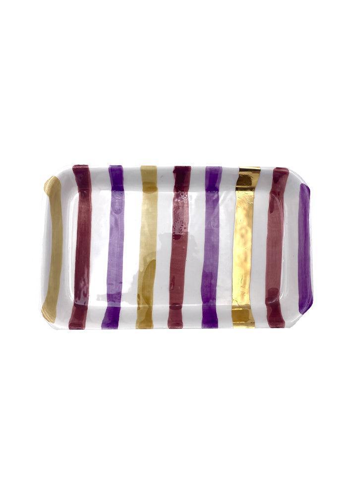 Plateau Octogonale Ourika Lilas Et Aubergine- Chabi Chic