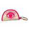 Pochette Oeil En Osier Rose Fluo