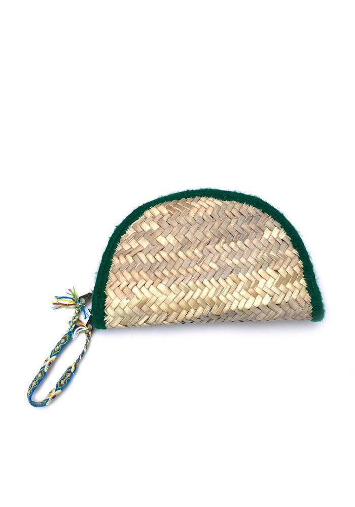 Pochette Oeil En Osier Verte