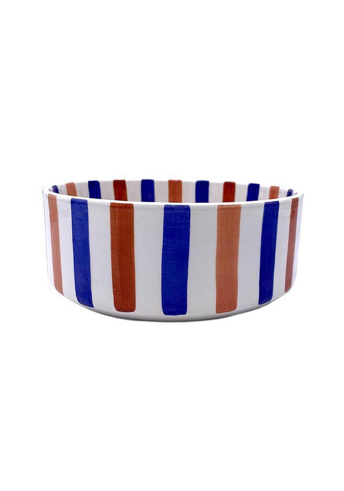 Saladier Ourika Moyen Modèle Bleu et Doré - Blush Sélection