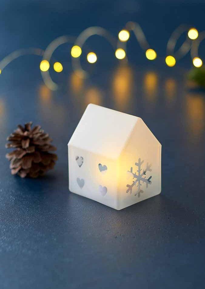 Maison Lumineuse "Santa House" 8,5x6x7cm
