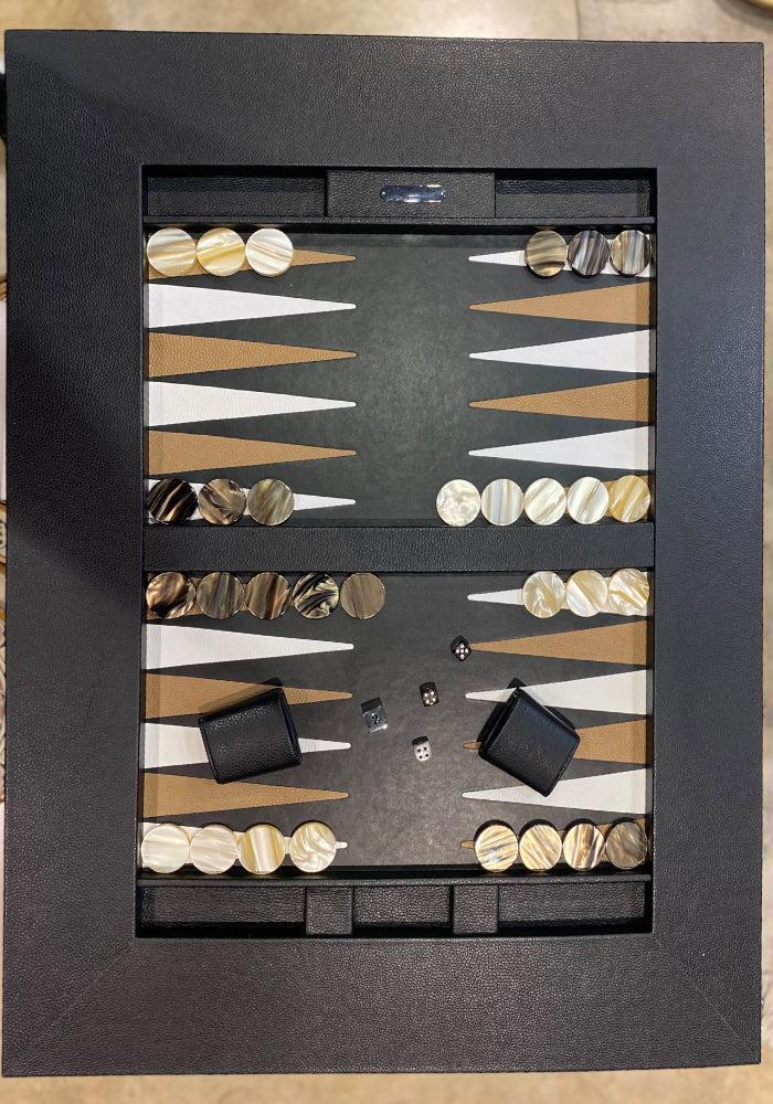Table De Backgammon Noir Et Doré