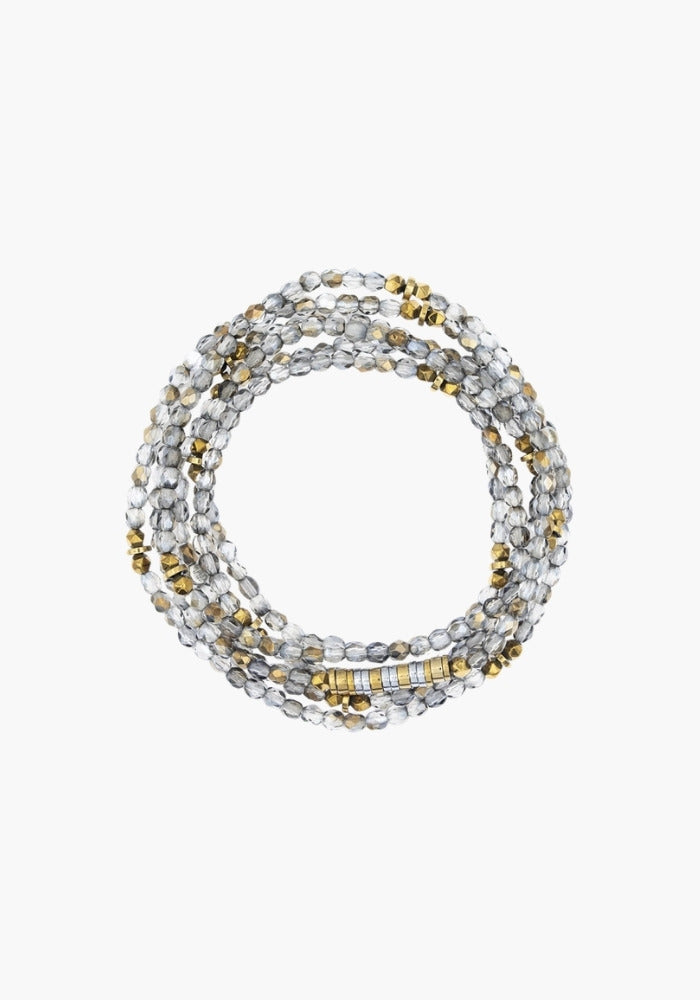 Bracelet 6 Tours Ou Sautoir Lizbeth Cristal - Têtes Blondes