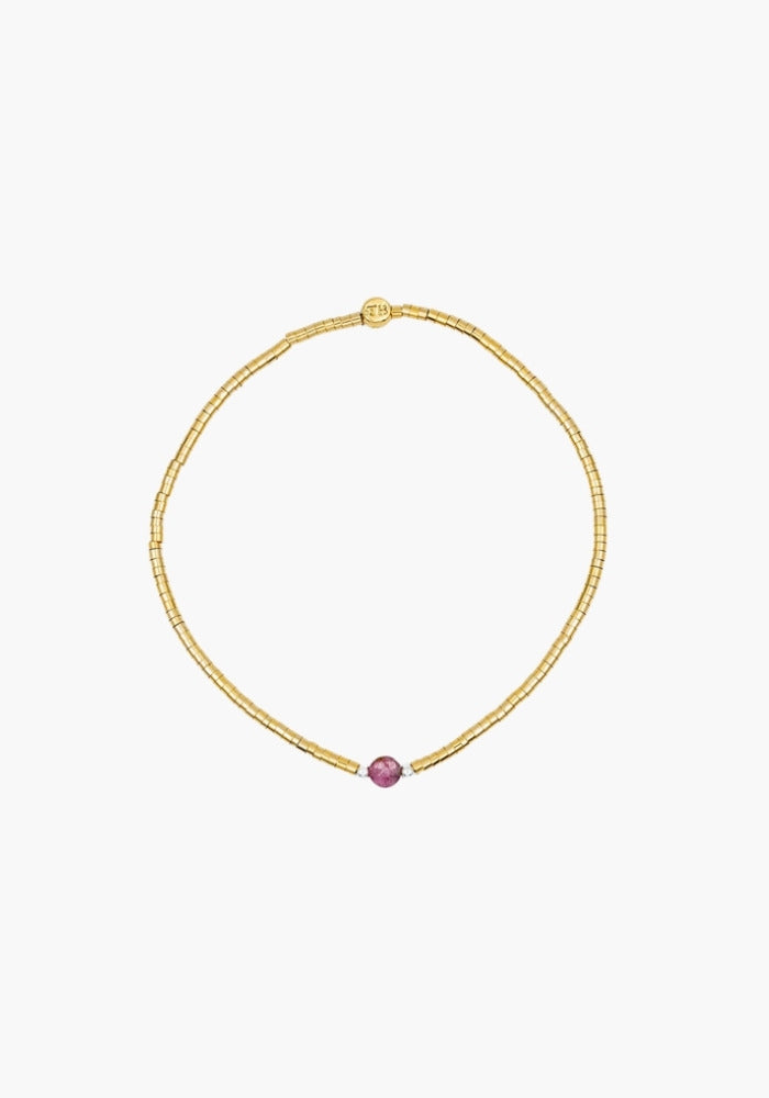 Bracelet Ava 1 Tourmaline Rose - Têtes Blondes