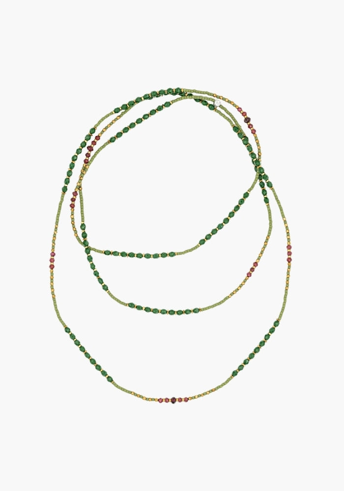 Détail hématite et grenat Connexion Vert - Têtes Blondes