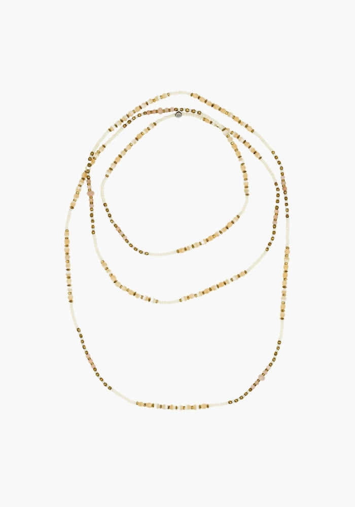 Détail hématite et pierre du soleil Alignement Vanille - Têtes Blondes