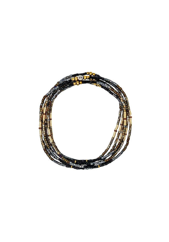 Bracelet 6 Tours Ou Sautoir Abby Brun - Têtes Blondes