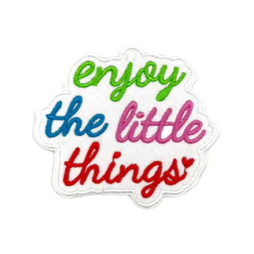 Enjoy The Little Things iron-on sticker