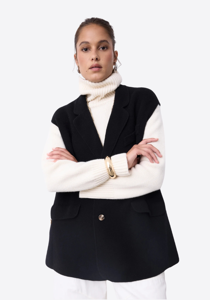 Veste De Tailleur Sans Manche Nyx Noire - Notshy