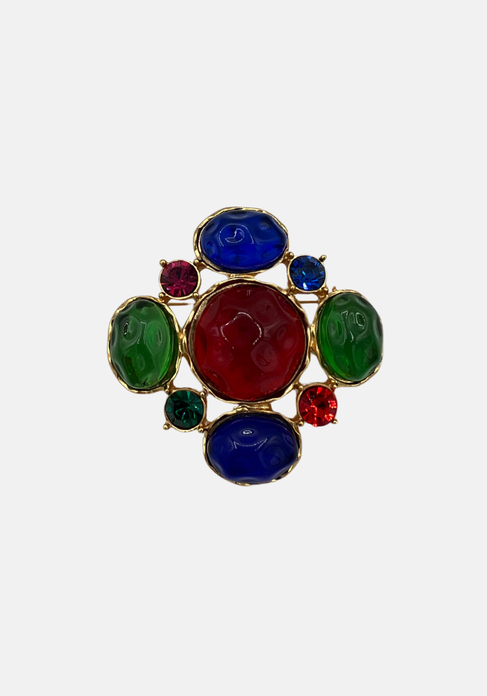 Broche Grosse Perle Rouge- Blush Sélection Bijoux