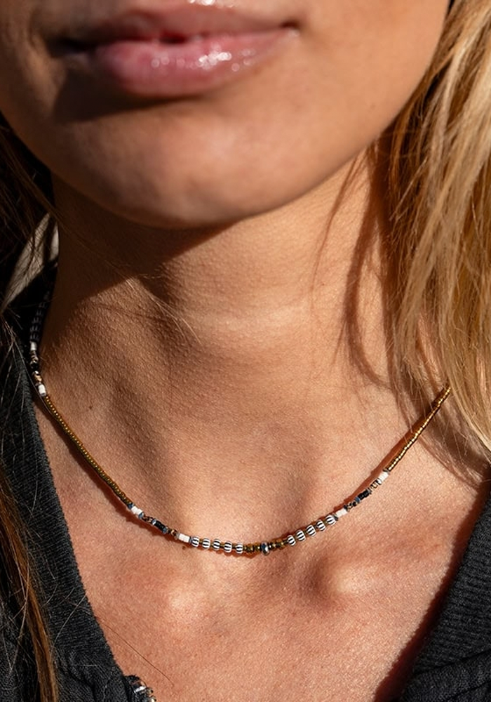 Collier Ras De Cou Alice Hématite Et Rocaille - Têtes Blondes