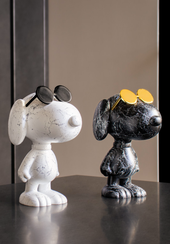 Snoopy Sun Graf Noir Et Doré