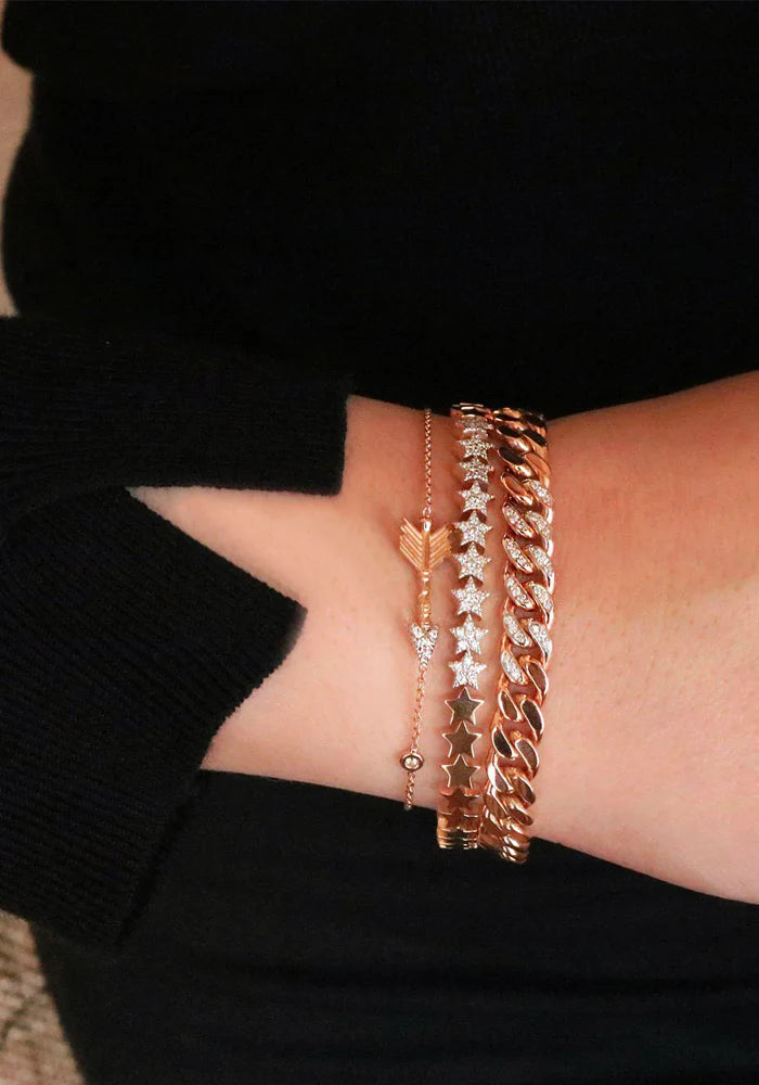 Bracelet Solitaire Arrow Diamants Blancs - Kismet By Milka