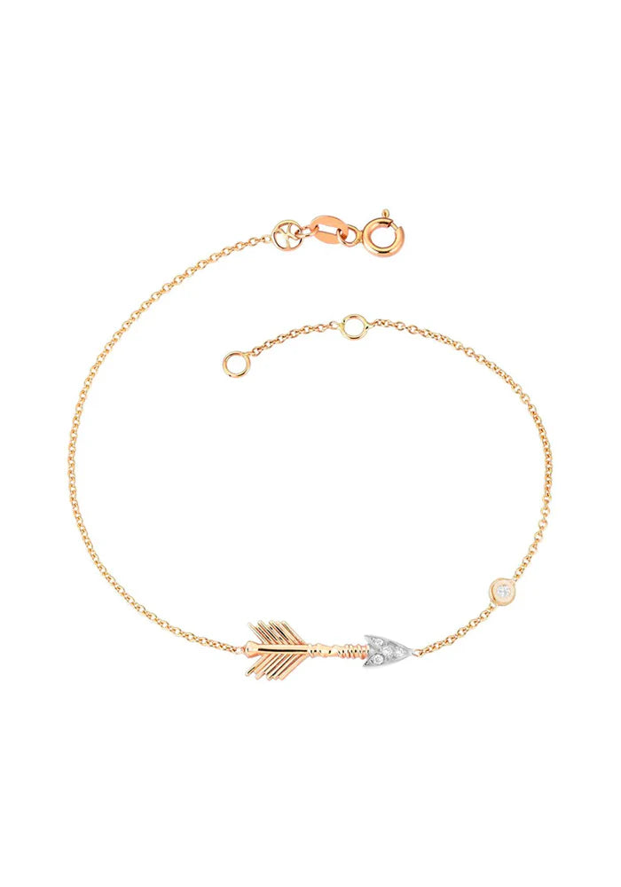 Bracelet Solitaire Arrow Diamants Blancs - Kismet By Milka