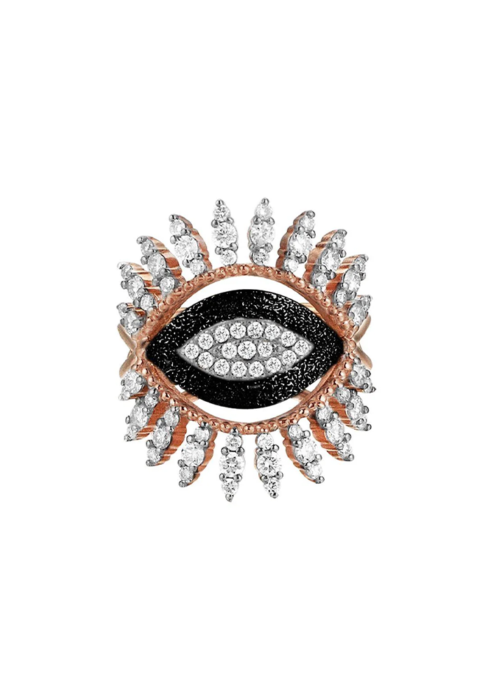 Bague Oeil Regina Diamant Blancs Petit Modèle - Kismet By Milka