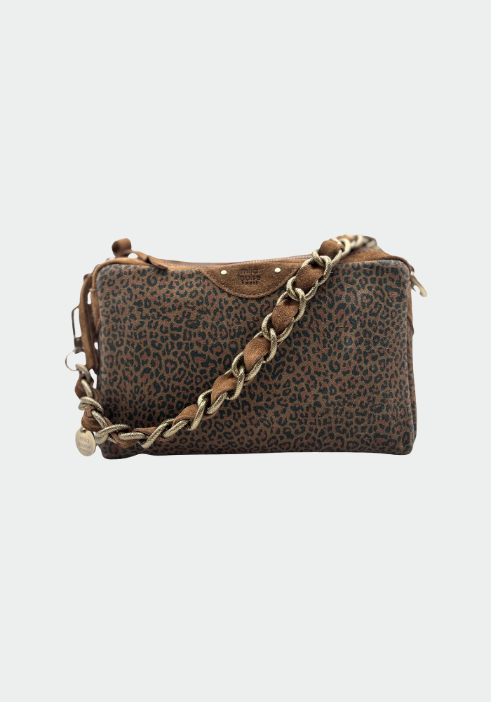 Sac À Main Mama Petit Modèle Ocre Léopard - Mila Louise