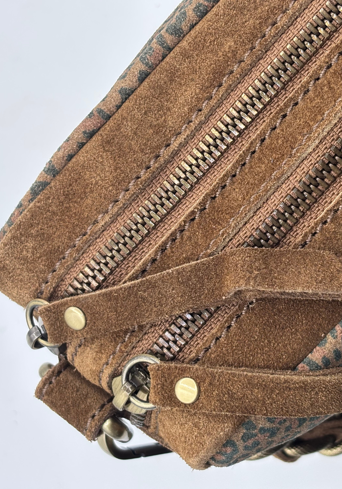 Sac À Main Mama Petit Modèle Ocre Léopard - Mila Louise