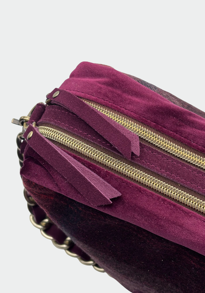Sac À Main Mama Grand Modèle Pourpre - Mila Louise