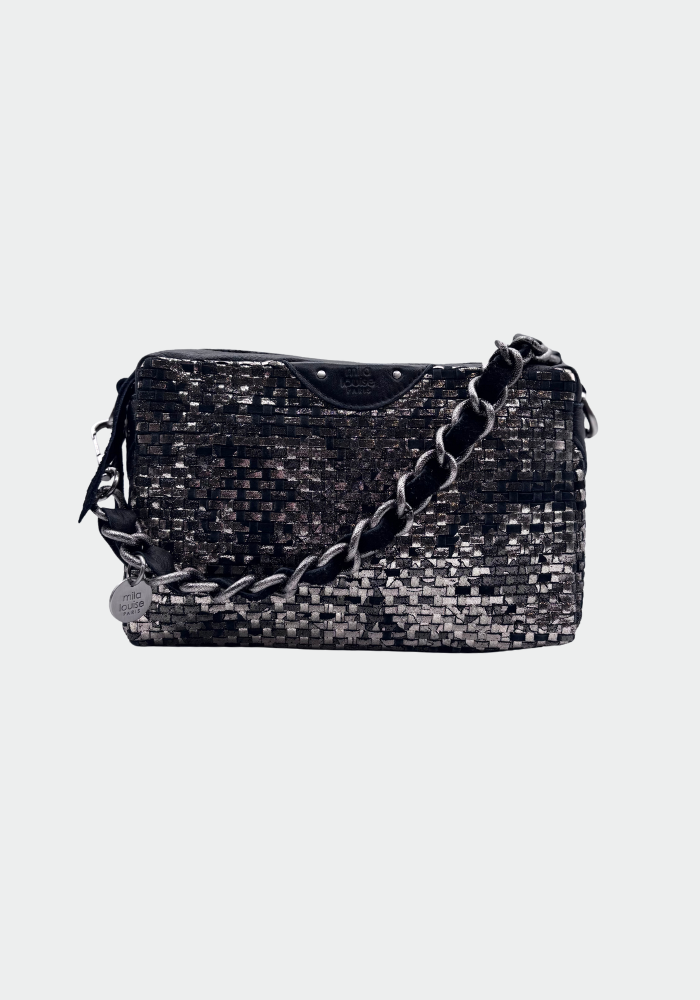 Sac À Main Mama Petit Modèle Noir Anthracite - Mila Louise