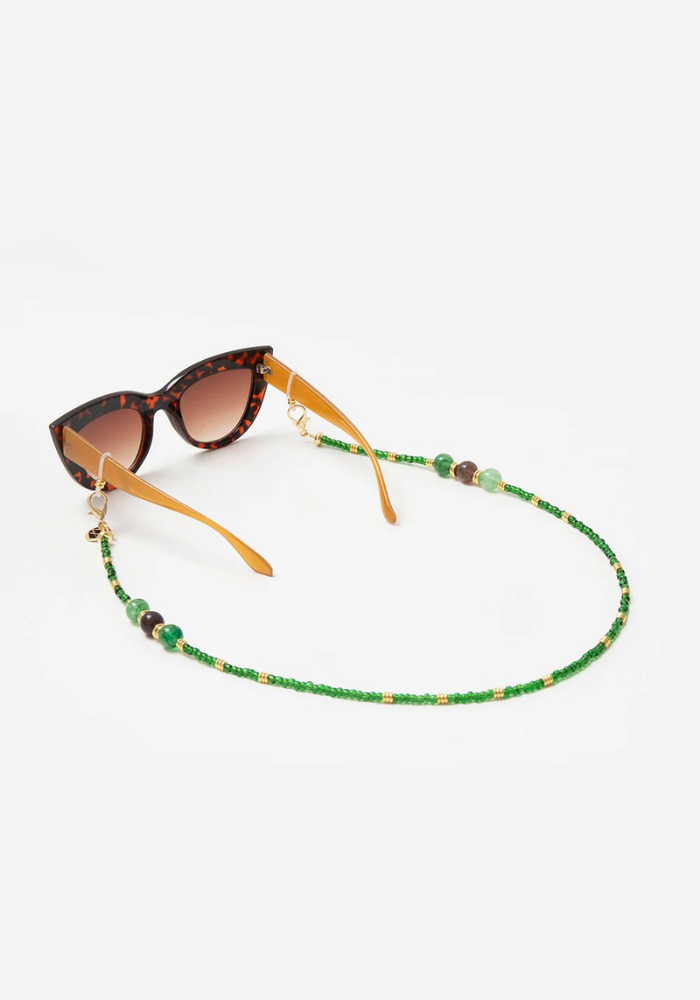 Chaîne De Lunettes Iris Perles Vertes - La Coque Française