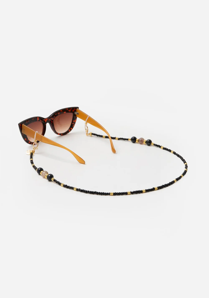 Chaîne De Lunettes Iris Perles Noires - La Coque Française