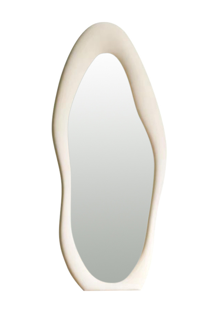 Miroir Velours Osmose Ondulé Blanc Cassé - Blush Sélection Décoration