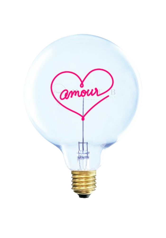 Ampoule Message Amour Coeur - Blush Sélection Décoration