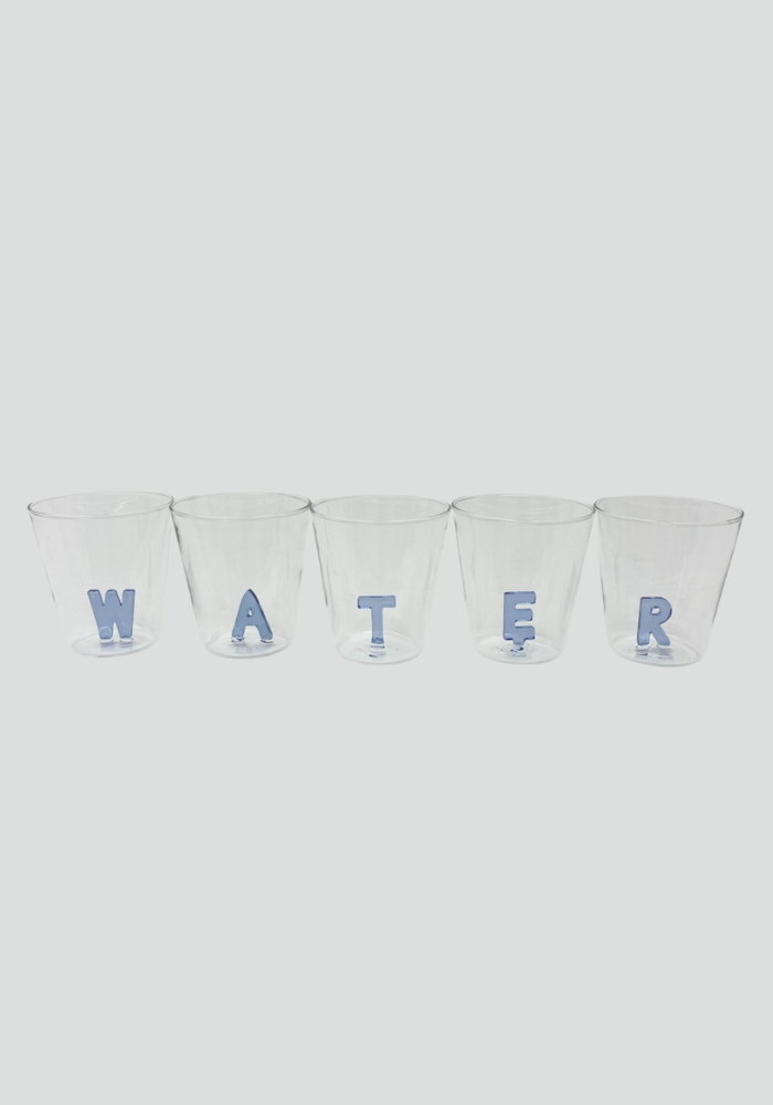 Set De 5 Verres En Verre Transparent Water - Bazar De Luxe