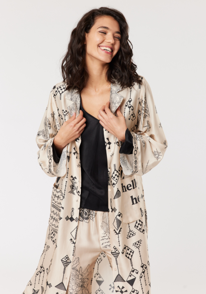 Robe Kimono Nova Avec Motif Blossom