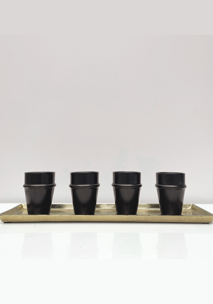 Plateau Juliette Rectangle Doré - Sélectionné par Blush