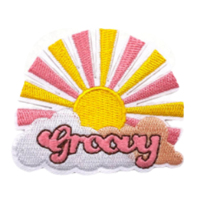 Thermocollant Soleil Avec Rayons Et Groovy