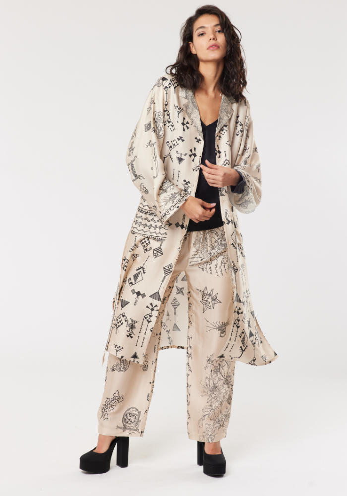 Robe Kimono Nova Avec Motif Blossom