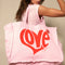 Anna Love es poder rosa Bolsa de tela