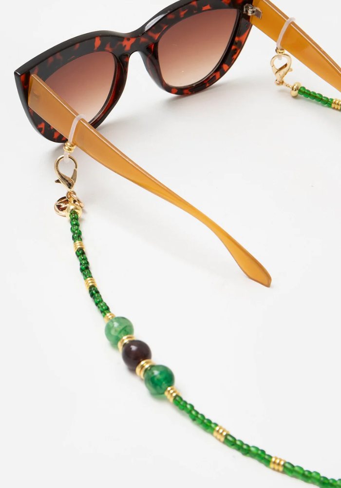 Chaîne De Lunettes Iris Perles Vertes - La Coque Française