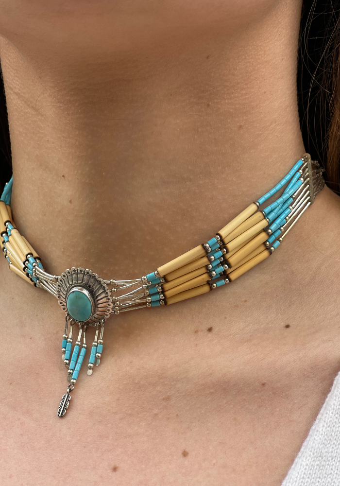 Collier Multi Rang En Turquoise - Sélectionné par Blush