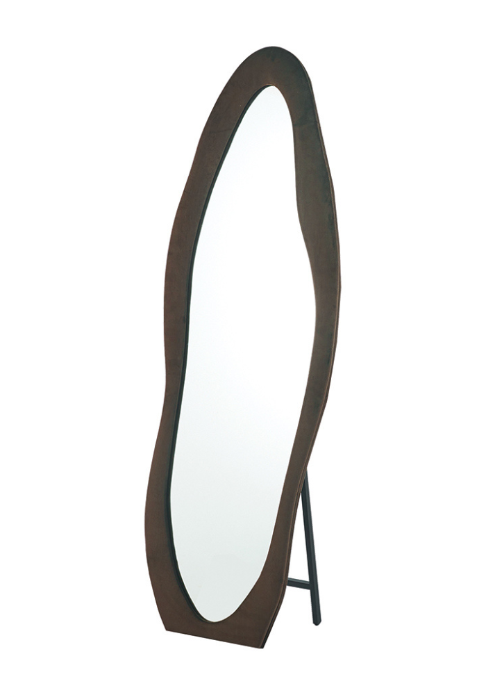 Miroir Velours Osmose Ondulé Marron Kaki