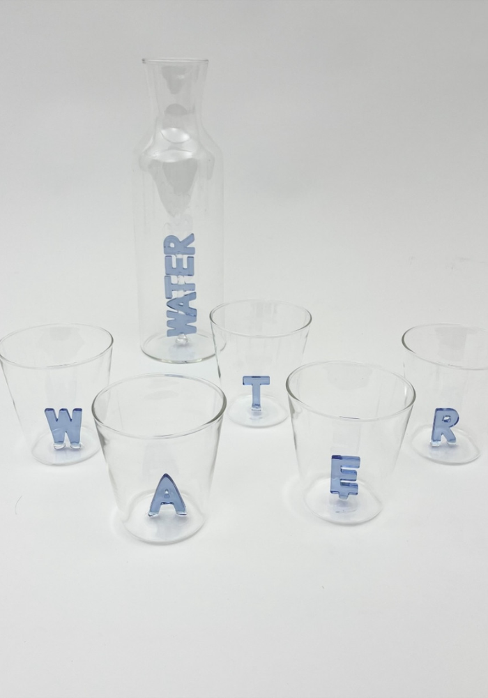 Set De 5 Verres En Verre Transparent Water - Bazar De Luxe