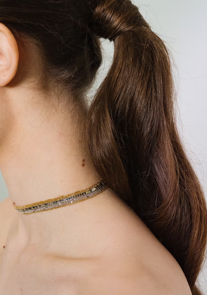 Choker Astrid gold palladium - Semi Lunaire