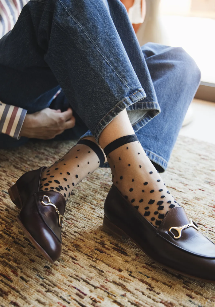 Chaussettes Transparentes Nakameguro Noir - Atelier Saint Eustach